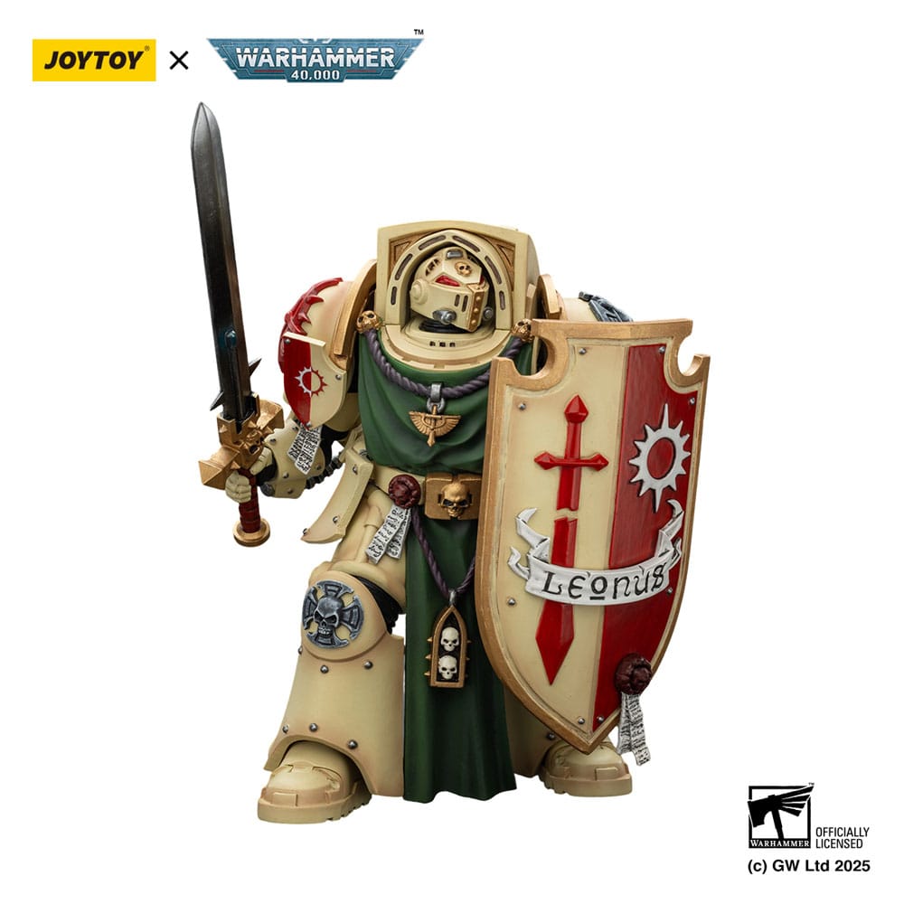 Warhammer 40k: Dark Angels Deathwing Knight 2 with Power Sword, Storm Shield, and Watcher in the Dark: Action Figure - Joy Toy Action Figure