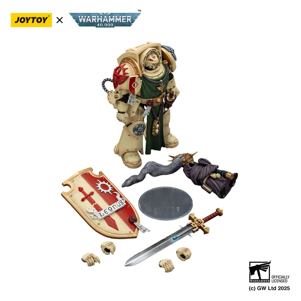 Warhammer 40k: Dark Angels Deathwing Knight 2 with Power Sword, Storm Shield, and Watcher in the Dark: Action Figure - Joy Toy Action Figure