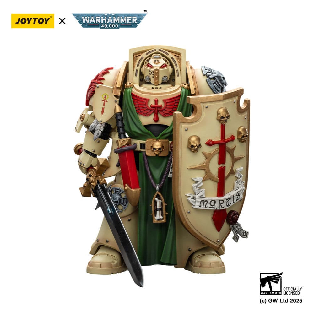 Warhammer 40k: Dark Angels Deathwing Knight 3 with Power Sword and Storm Shield: Action Figure - Joy Toy Action Figure