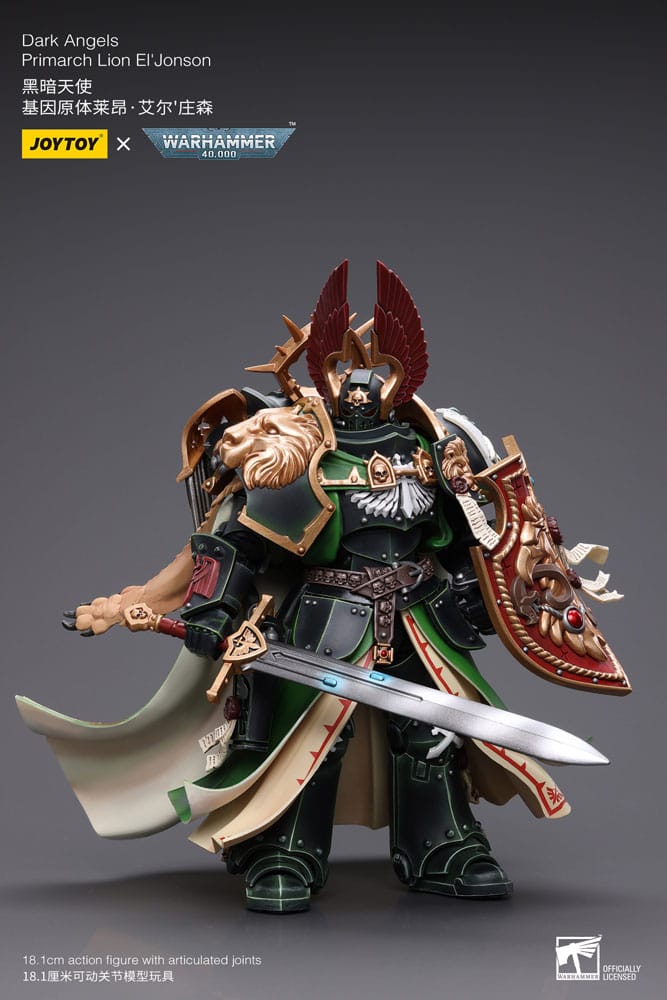 Warhammer 40k: Dark Angels: Primarch Lion El'Jonson: Action Figure (Reissue) - Joy Toy Action Figures