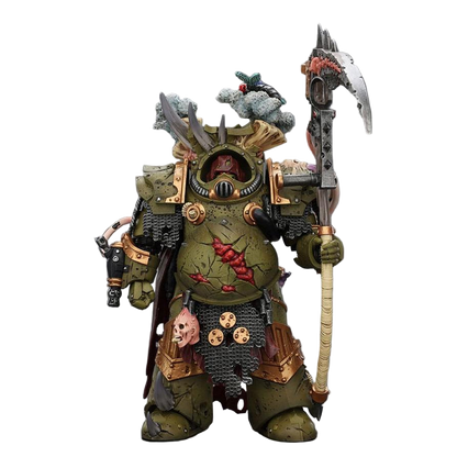 Warhammer 40k: Death Guard: Deathshroud Terminator (Ver. 1) with Manreaper and Plaguespurter Gauntlet: Action Figure - Joy Toy Action Figures