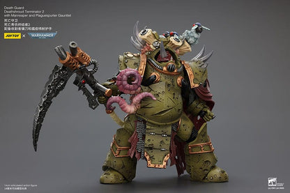 Warhammer 40k: Death Guard: Deathshroud Terminator (Ver. 2) with Manreaper and Plaguespurter Gauntlet: Action Figure - Joy Toy Action Figures