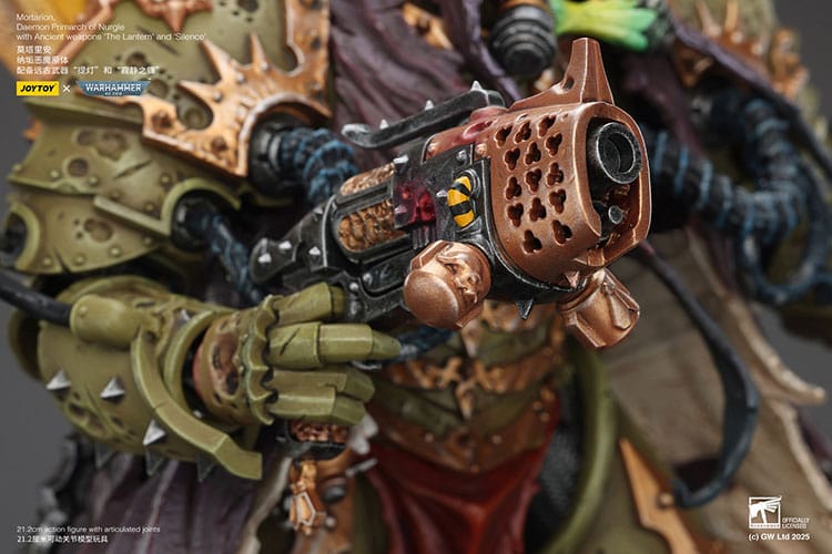 Warhammer 40k: Mortarion Daemon Primarch of Nurgle with Ancient weapons The Lantern and Silence: Action Figure - Joy Toy Action Figures
