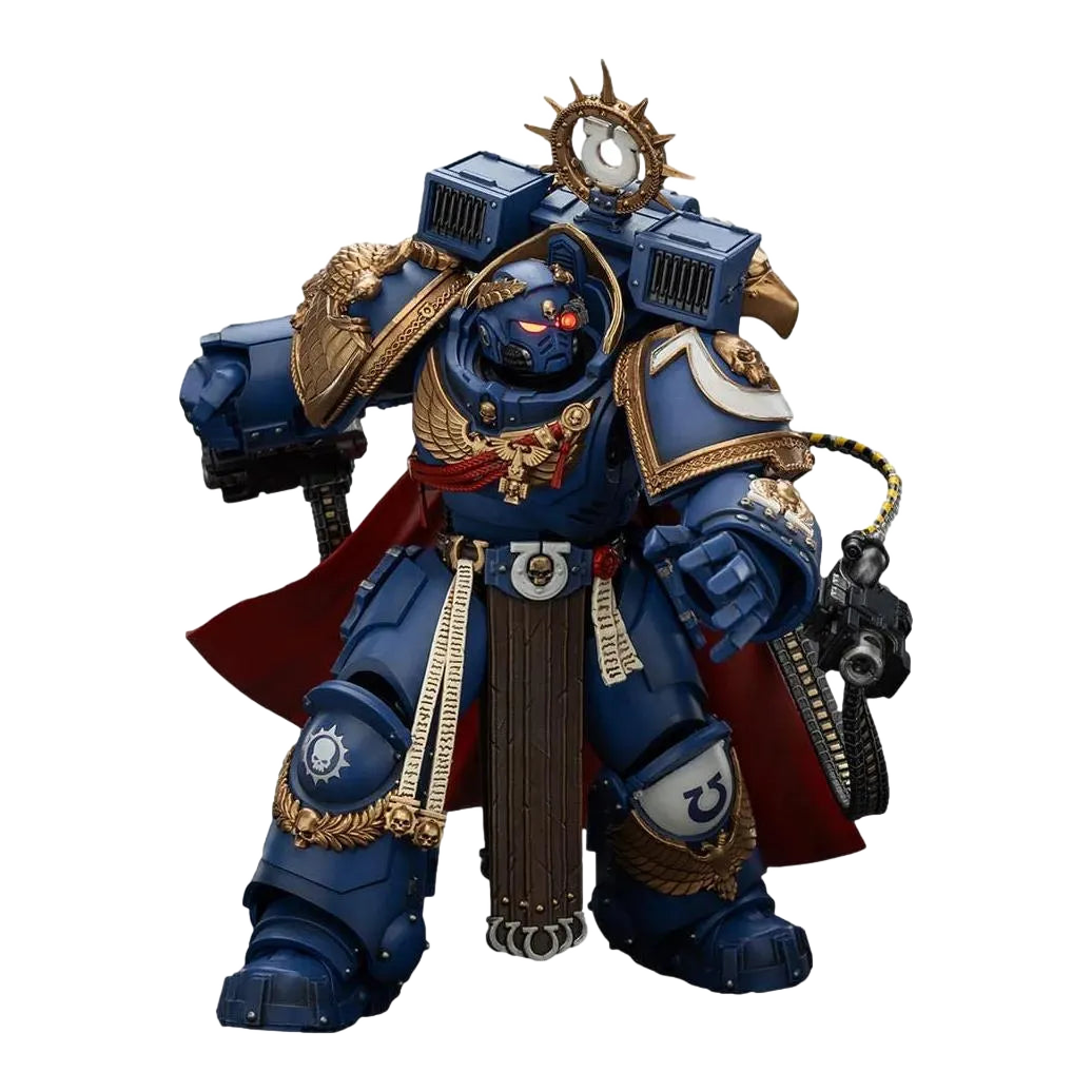 Warhammer 40k: Space Marine 2: Ultramarines: Marneus Calgar: Chapter Master with MKX Gravis Armour and Gauntlets of Ultramar: Action Figure - Joy Toy Action Figures