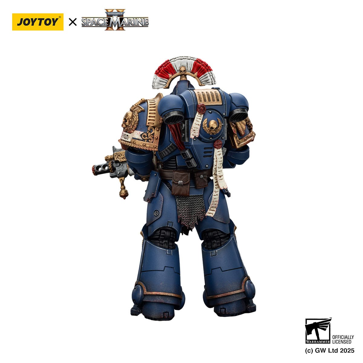 Warhammer 40k: Space Marine 2: Ultramarines: Secundus Armor with Artificer Bolt Rifle, Chainsword and Bolt Pistol: Action Figure - Joy Toy Action Figures