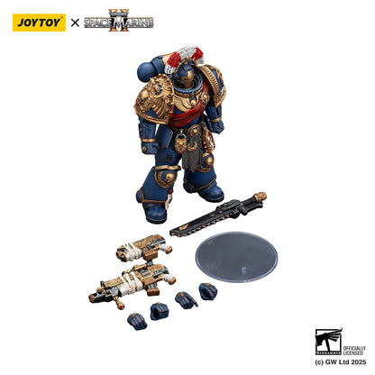 Warhammer 40k: Space Marine 2: Ultramarines: Secundus Armor with Artificer Bolt Rifle, Chainsword and Bolt Pistol: Action Figure - Joy Toy Action Figures