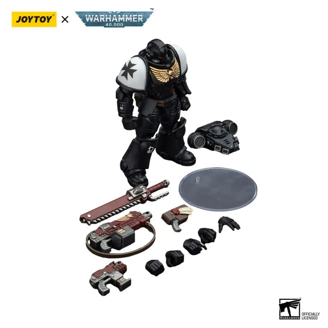 Warhammer 40k: Space Marines: Black Templars: Assault Intercessor: Outriders: Brother Valtus - Joy Toy Action Figures