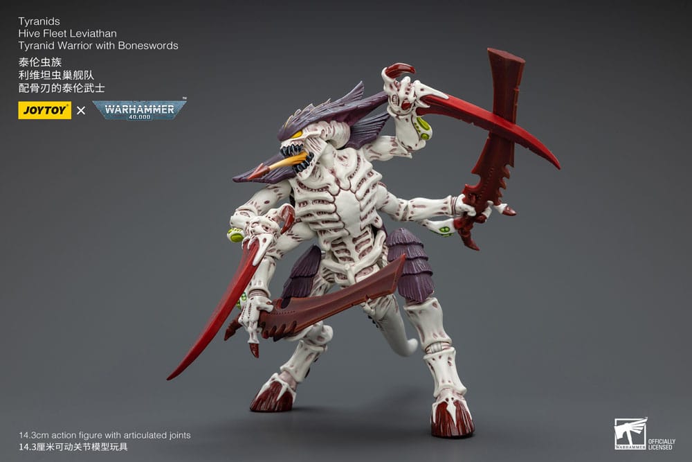 Warhammer 40k: Tyranids: Hive Fleet Leviathan Tyranid Warrior with Boneswords: Action Figure - Joy Toy Action Figures