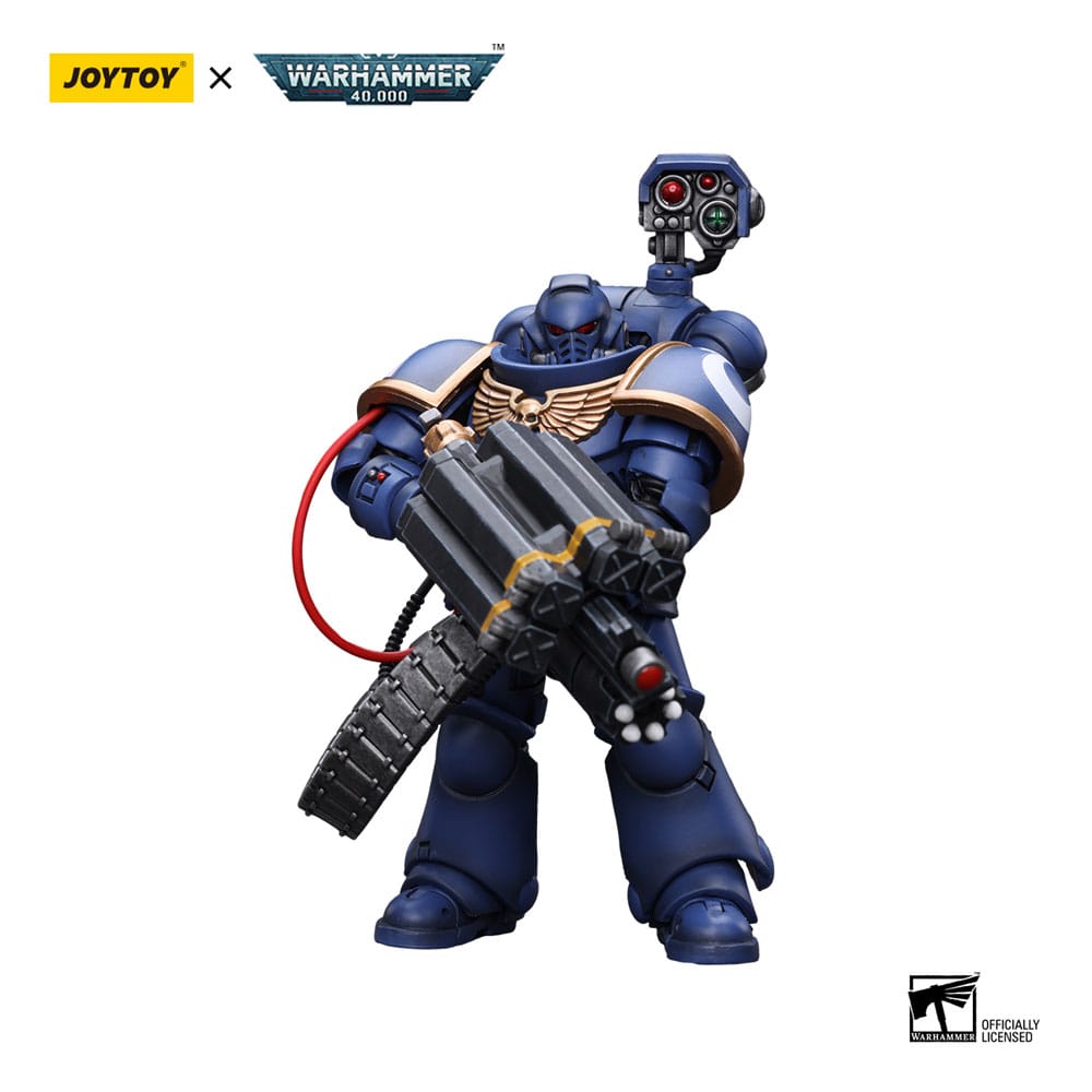 Warhammer 40k: Ultramarines: Desolation Marine with Castellan Launcher (Superfrag): Action Figure - Joy Toy Action Figures