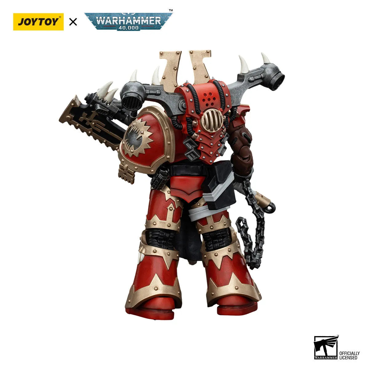 Warhammer 40k: World Eaters: Khorne Berzerker With Eviscerator Chainaxe: Action Figure: Joy Toy Joy Toy
