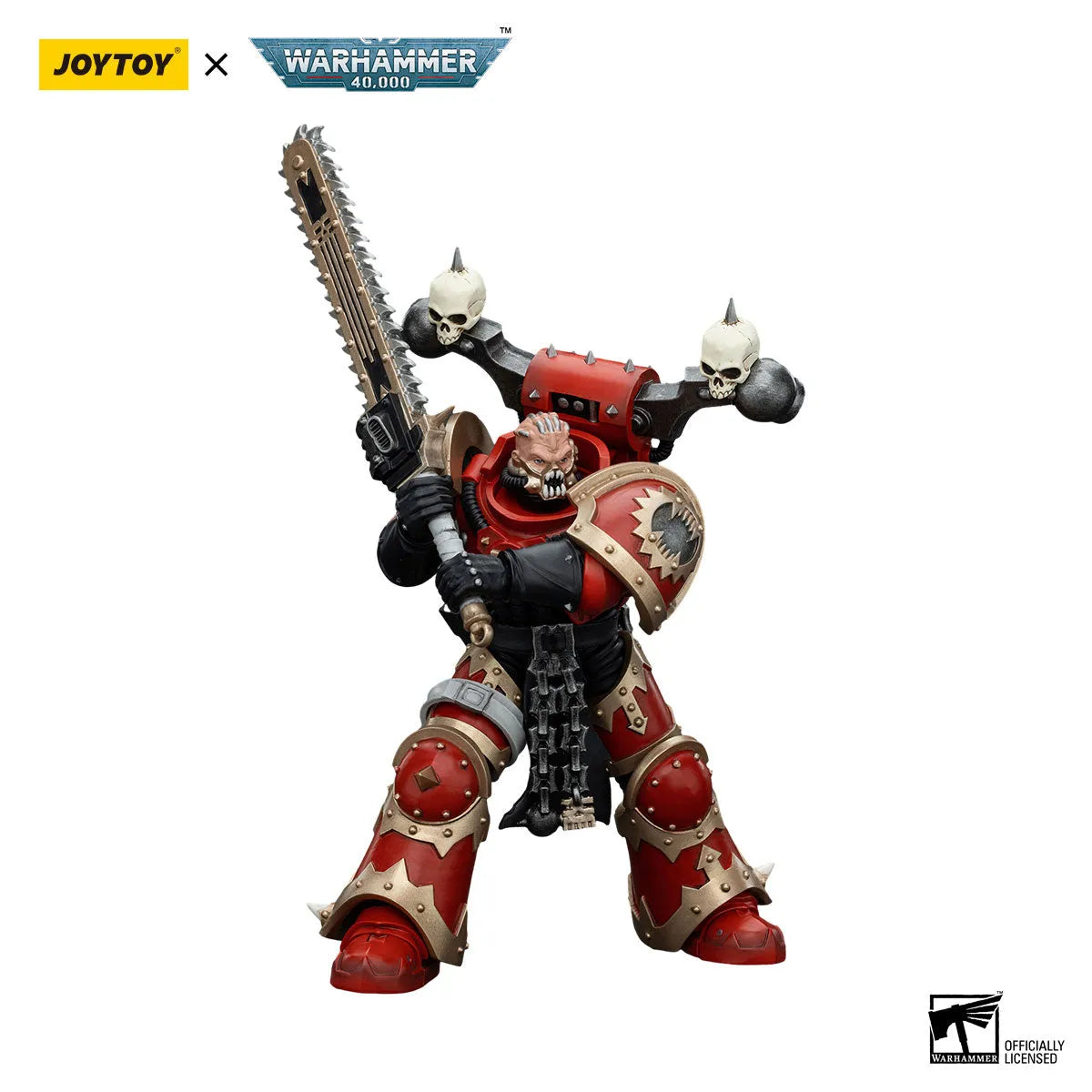 Warhammer 40k: World Eaters: Khorne Berzerker With Eviscerator Chainsword: Action Figure: Joy Toy Joy Toy