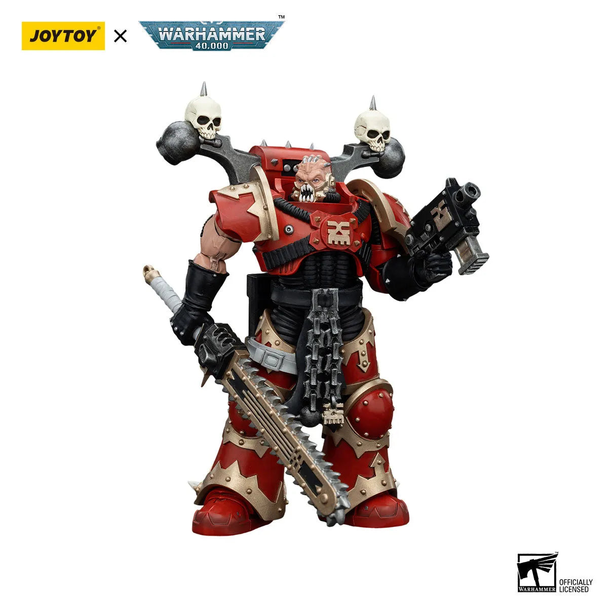 Warhammer 40k: World Eaters: Khorne Berzerker With Eviscerator Chainsword: Action Figure: Joy Toy Joy Toy
