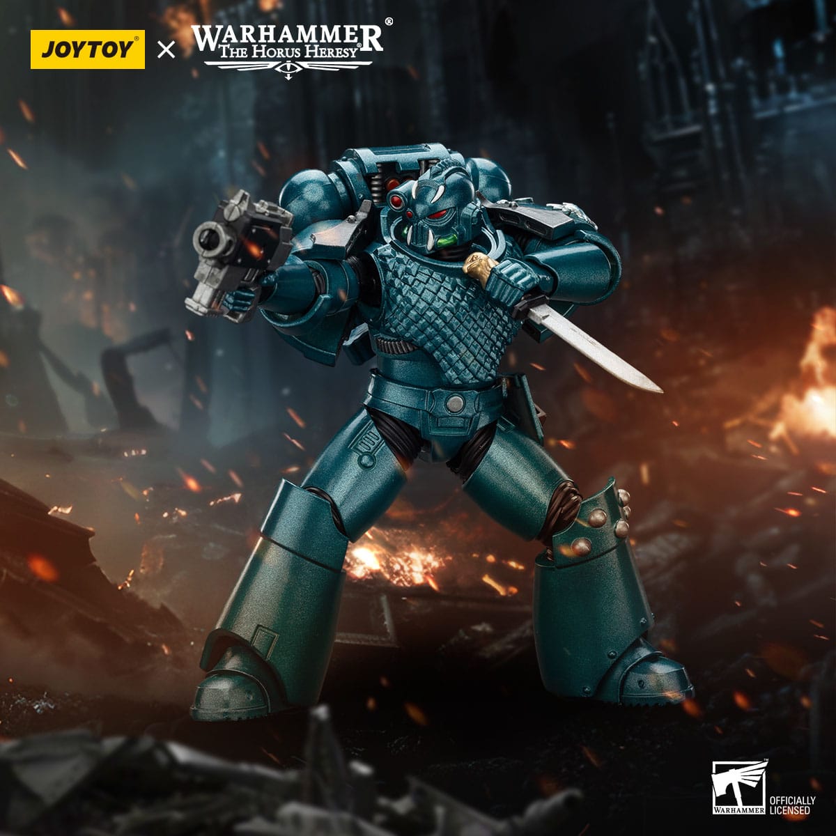 Warhammer: The Horus Heresy: Alpha Legion: Head hunter With Banestrike Combi-Bolter And Power Dagger - Joy Toy Action Figures