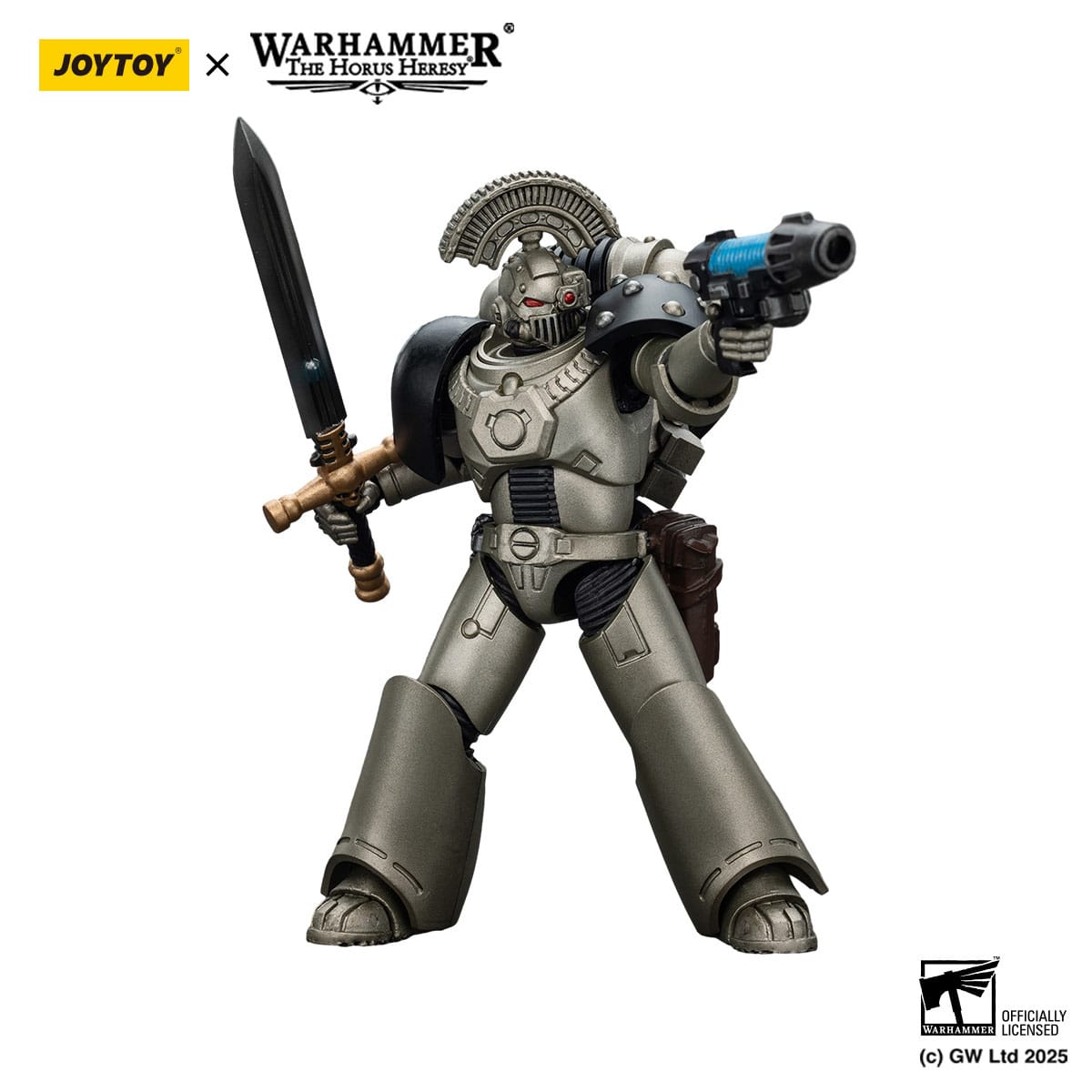 Warhammer: The Horus Heresy: Iron Warriors: MKVI Tactical Sergeant with Power Sword and Plasma Pistol: Action Figure: Joy Toy Joy Toy