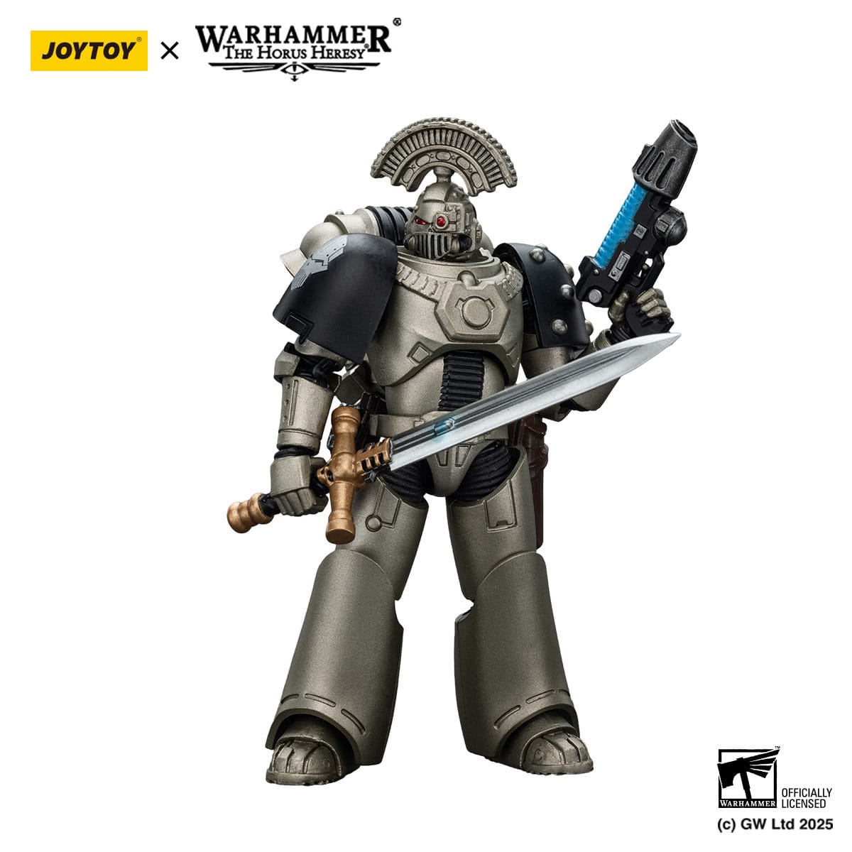 Warhammer: The Horus Heresy: Iron Warriors: MKVI Tactical Sergeant with Power Sword and Plasma Pistol: Action Figure: Joy Toy Joy Toy