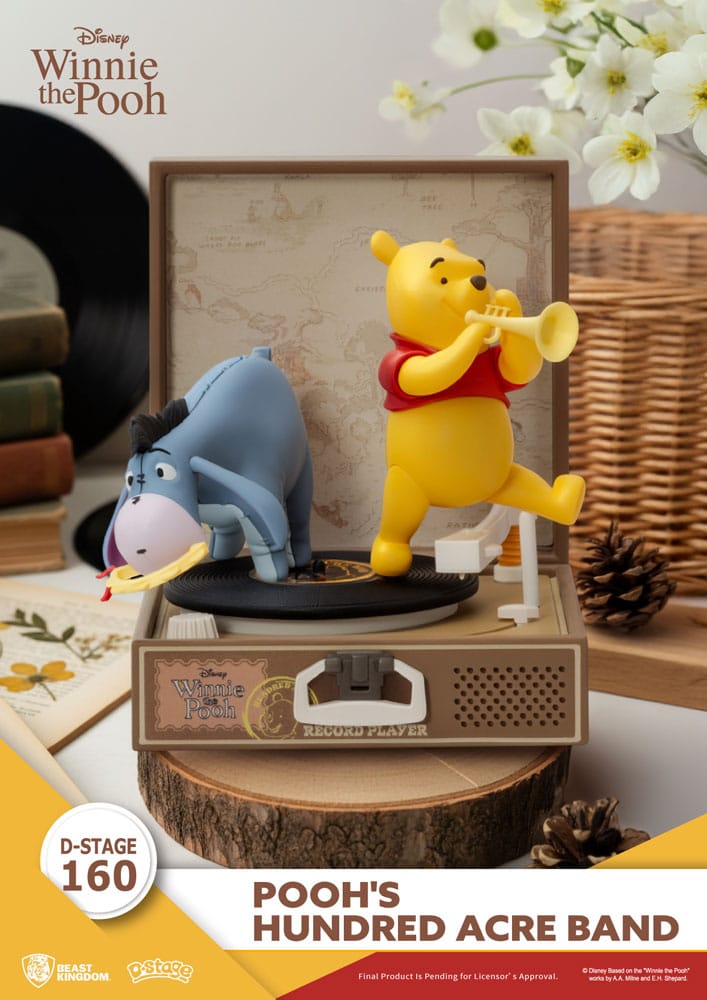 Winnie the Pooh Record Player Series PVC figure Pooh's Hundred Acre Band 12 cm - Beast Kingdom Toys Action Figures