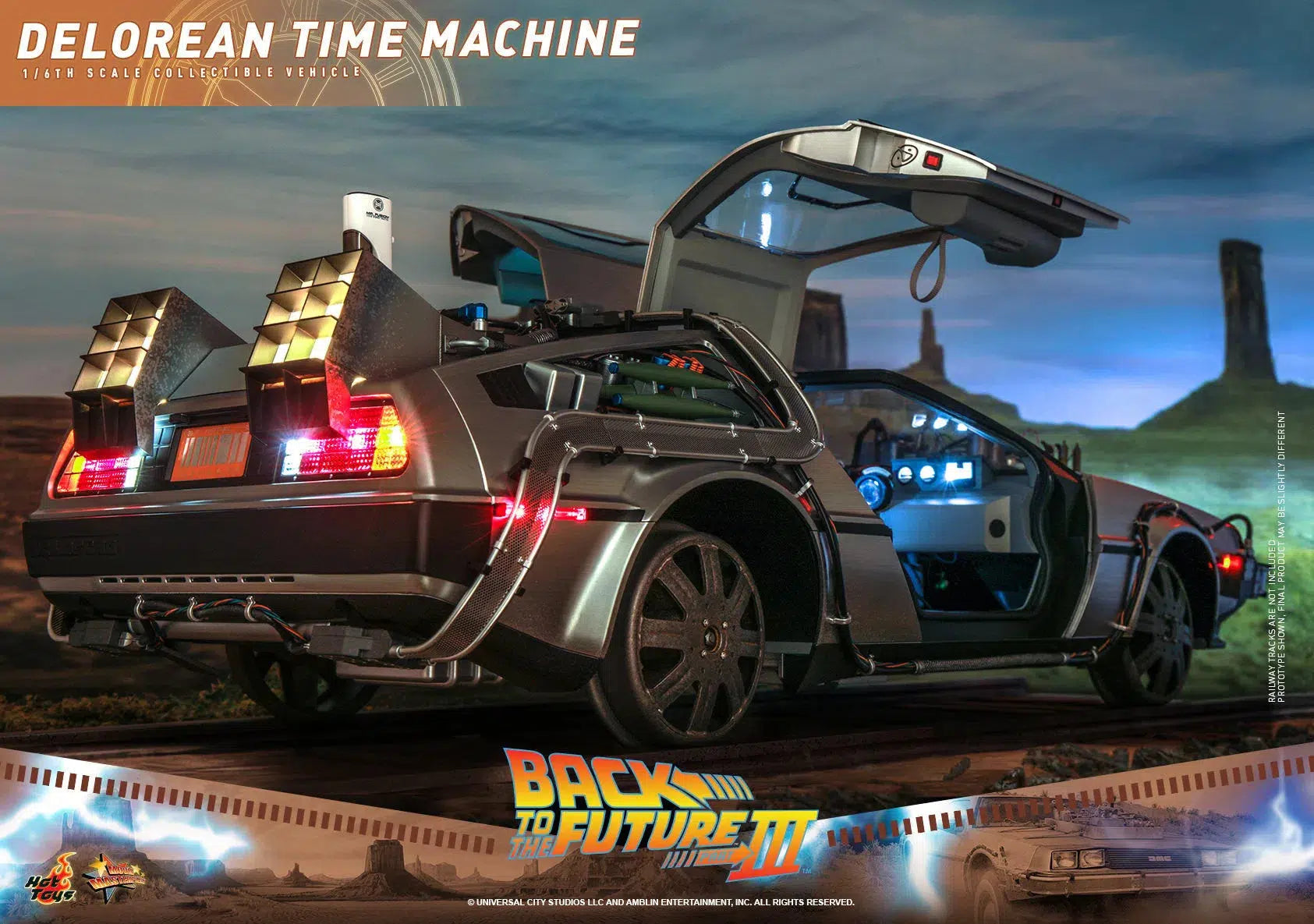 Delorean Time Machine: Back To The Future Part III: Hot Toys: Hot Toys