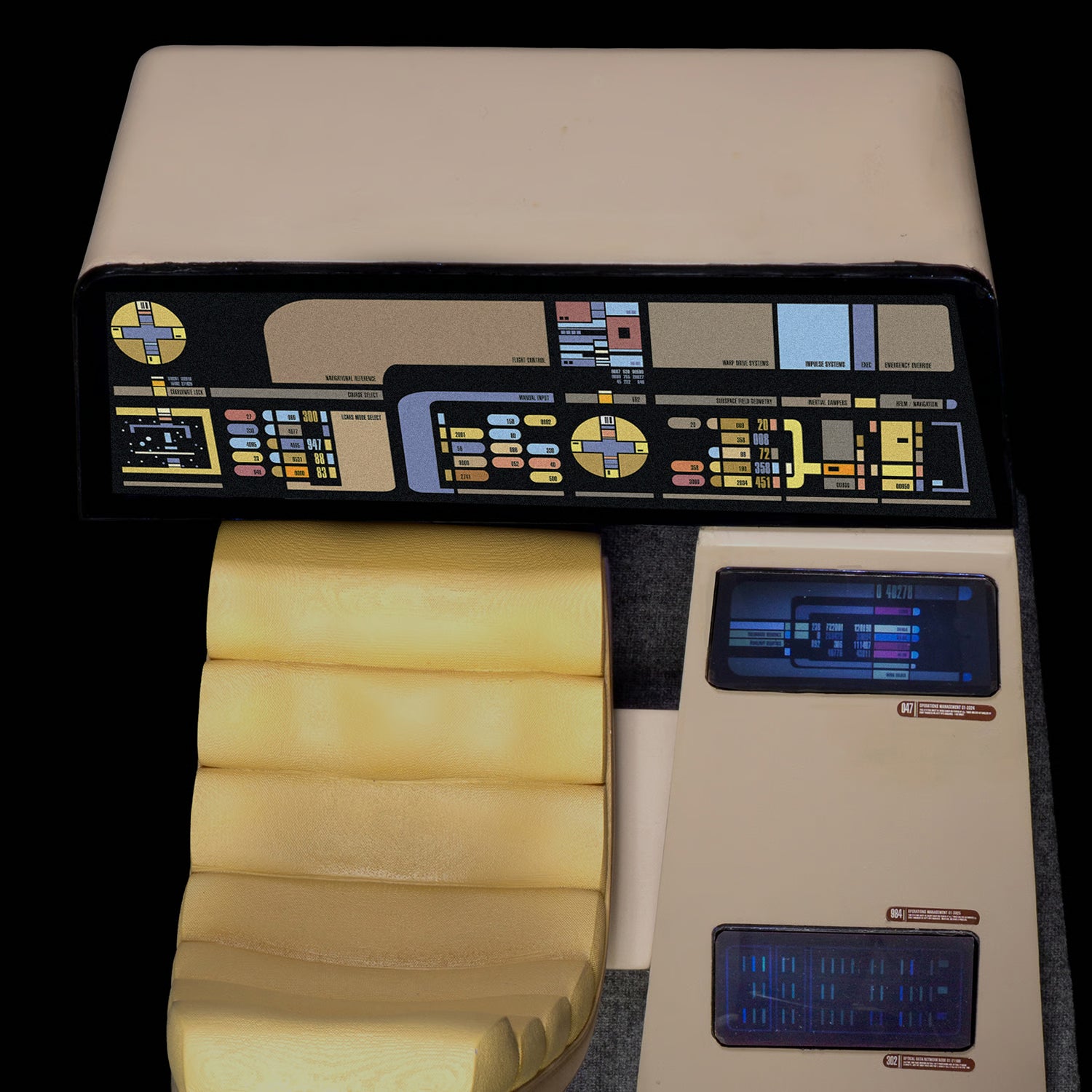 Star Trek: The Next Generation Enterprise-D Bridge Navigation and Operations Consoles 1/6 Scale Replica Set - EXO-6 Action Figure Accessories