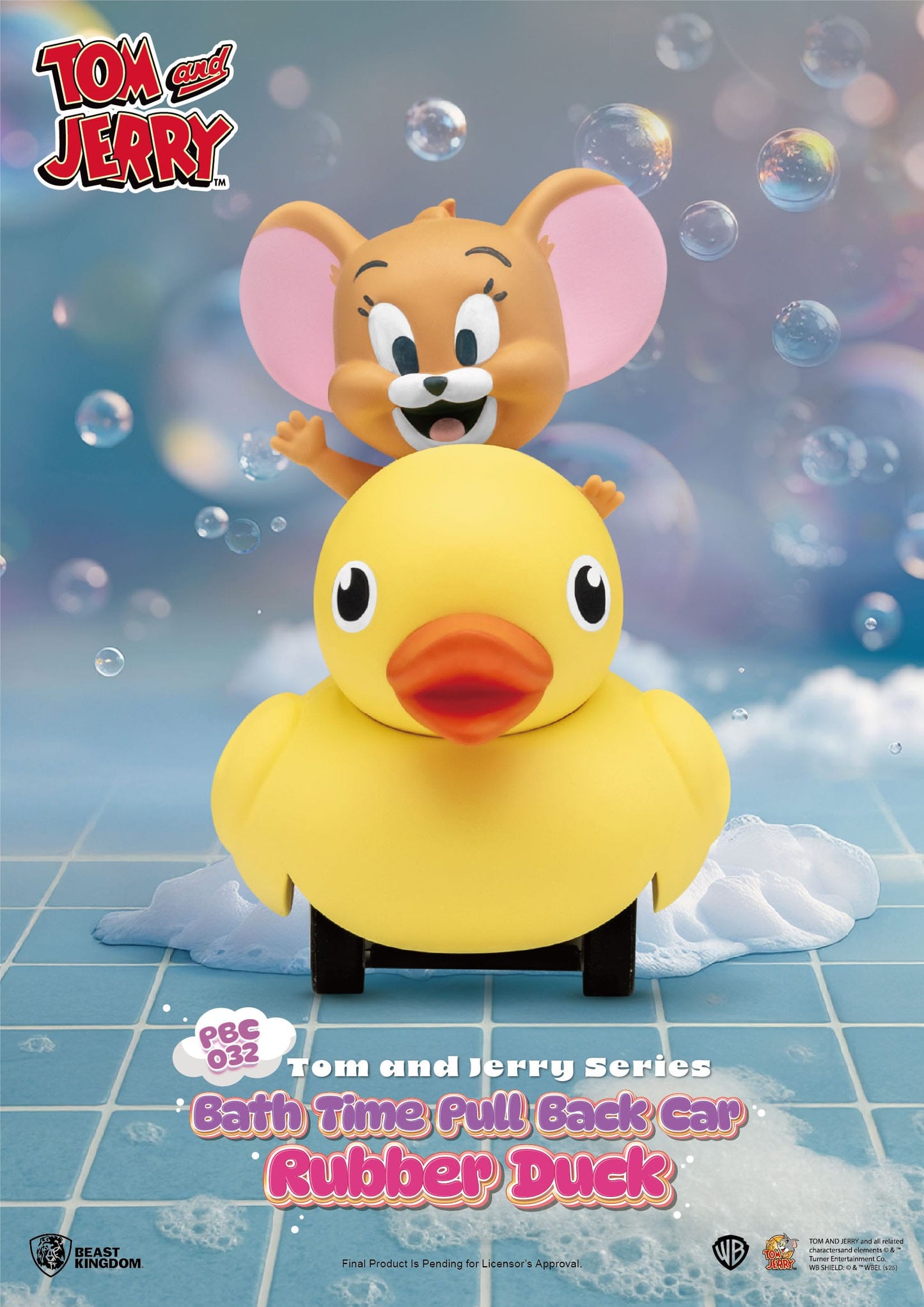 Tom and Jerry: Bath Time: Box of 6 Pull Back Cars