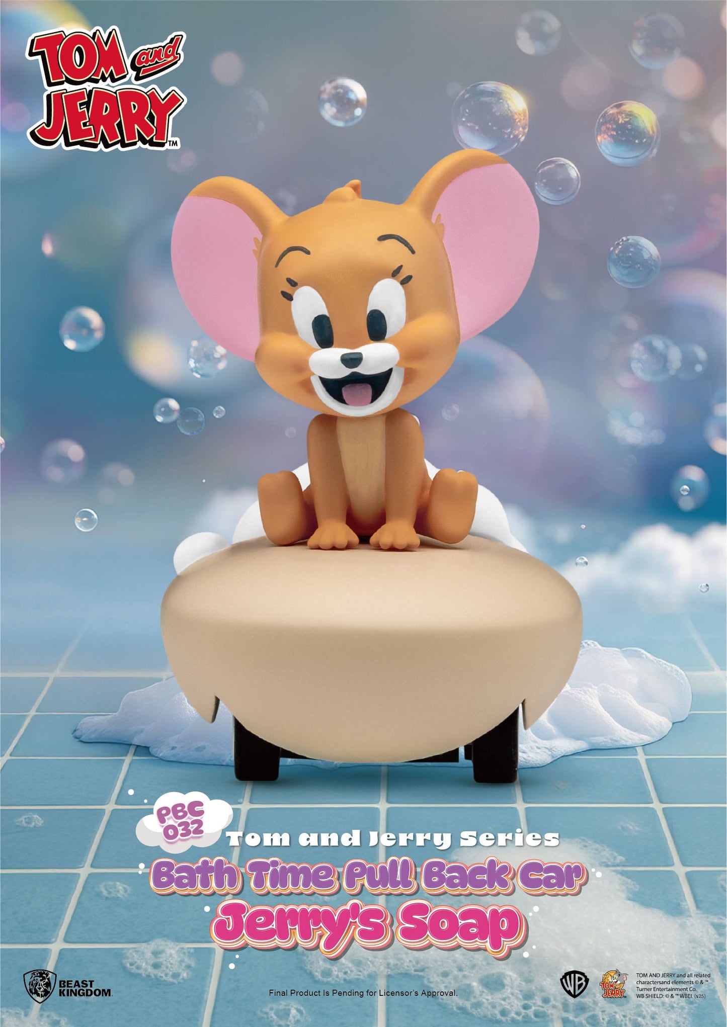 Tom and Jerry: Bath Time: Box of 6 Pull Back Cars