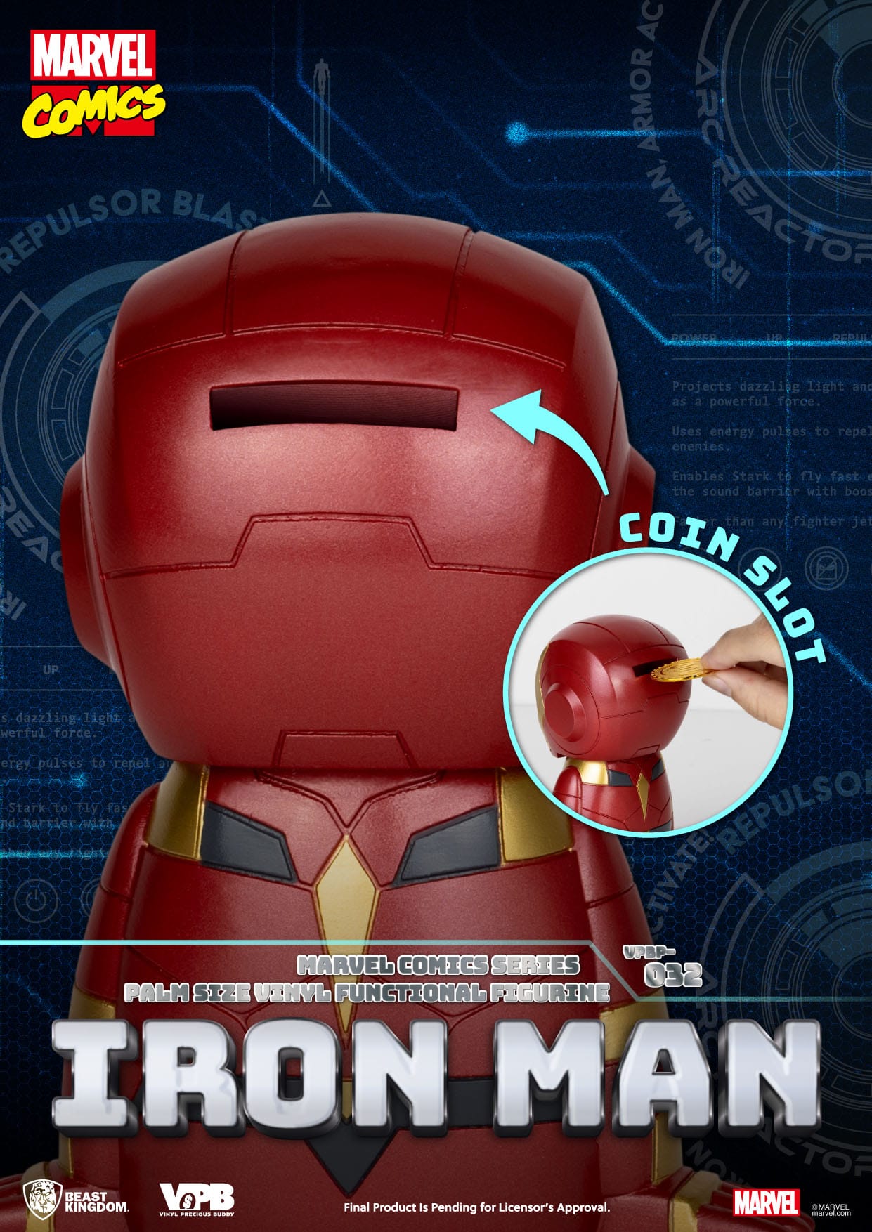 Marvel: Iron Man Palm-Sized Vinyl Piggy Bank