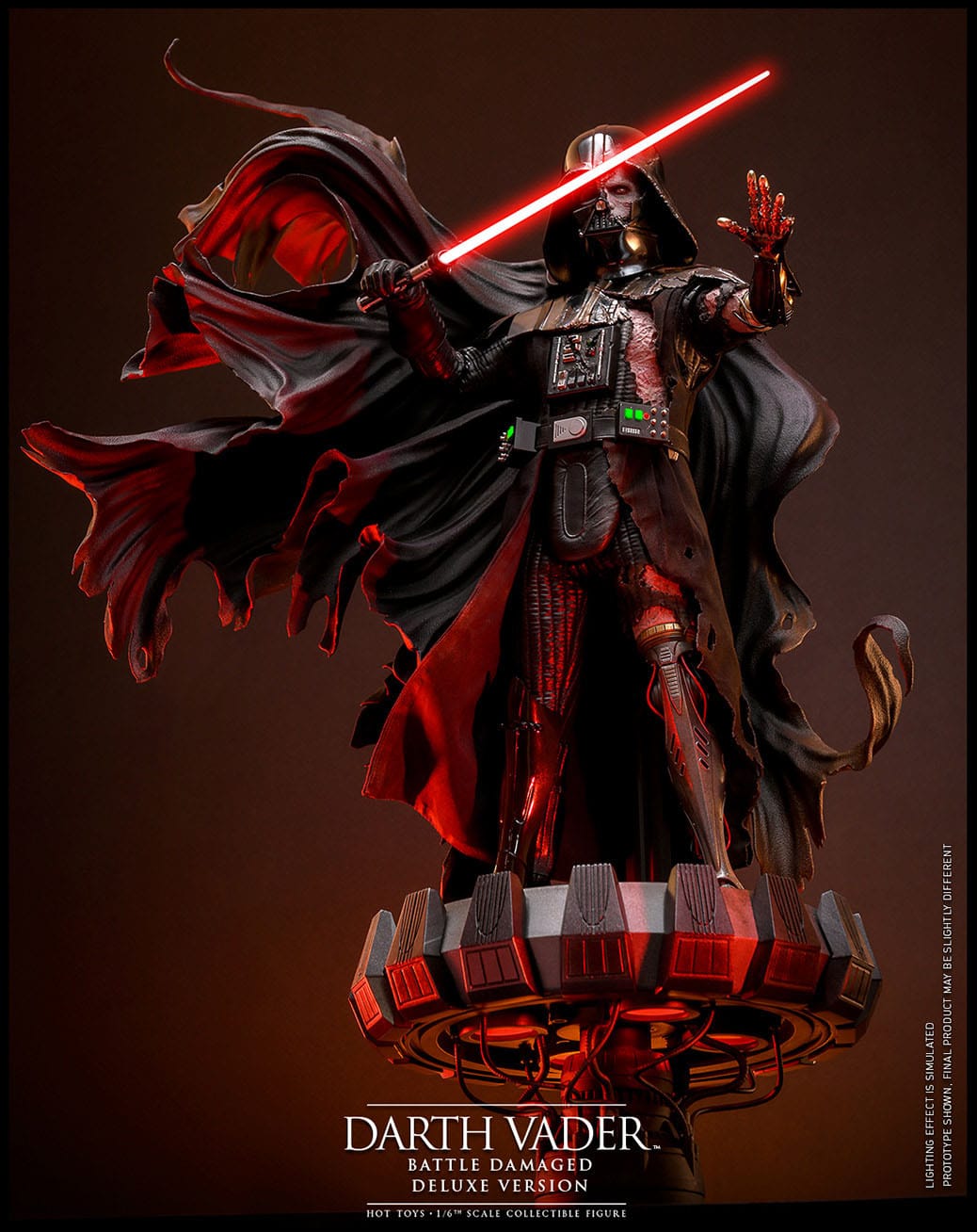 Star Wars DX45 Darth Vader (Battle Damaged) Deluxe 1/6th Scale Collectible Figure - Hot Toys Action Figures