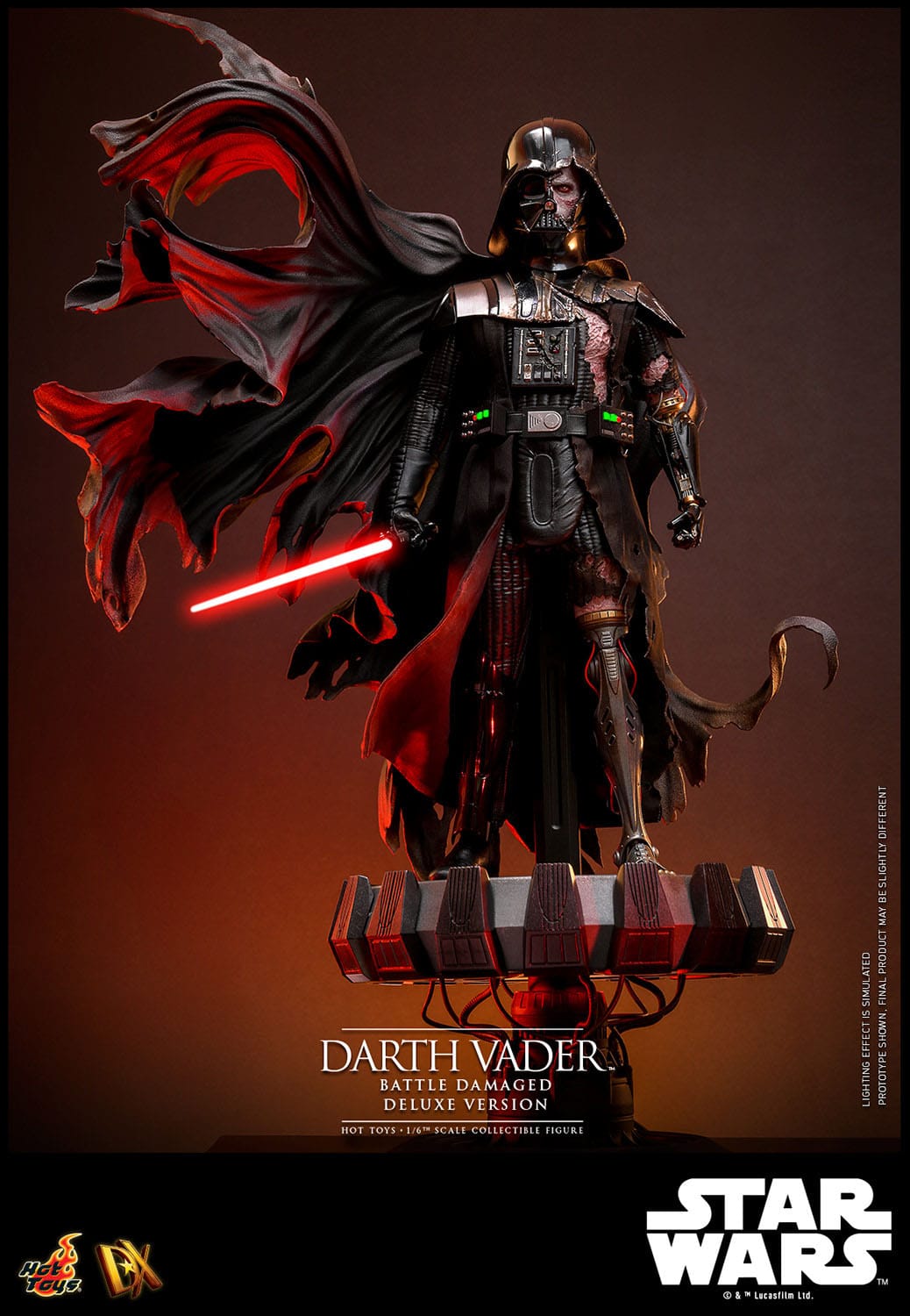 Star Wars DX45 Darth Vader (Battle Damaged) Deluxe 1/6th Scale Collectible Figure - Hot Toys Action Figures