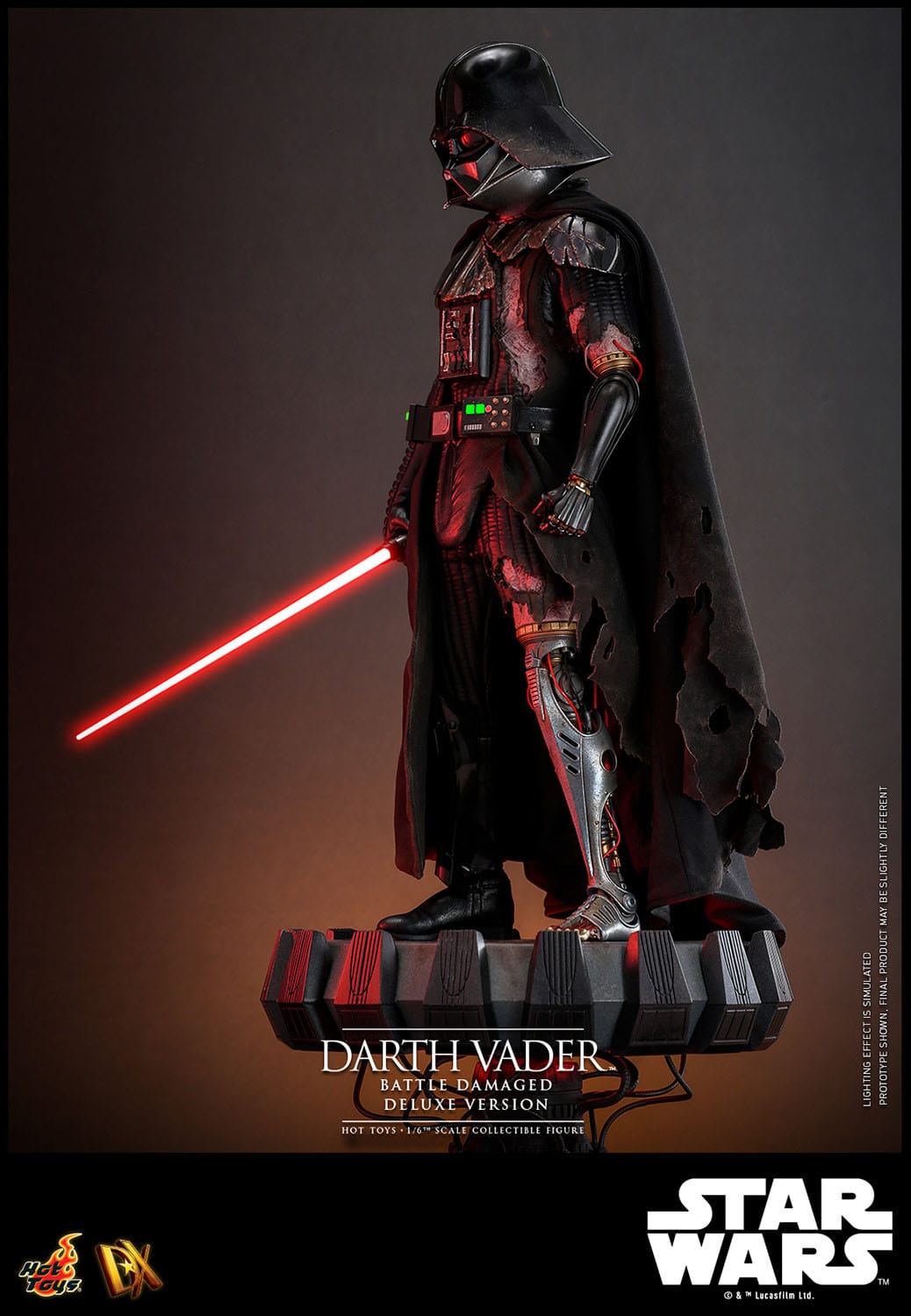 Star Wars DX45 Darth Vader (Battle Damaged) Deluxe 1/6th Scale Collectible Figure - Hot Toys Action Figures