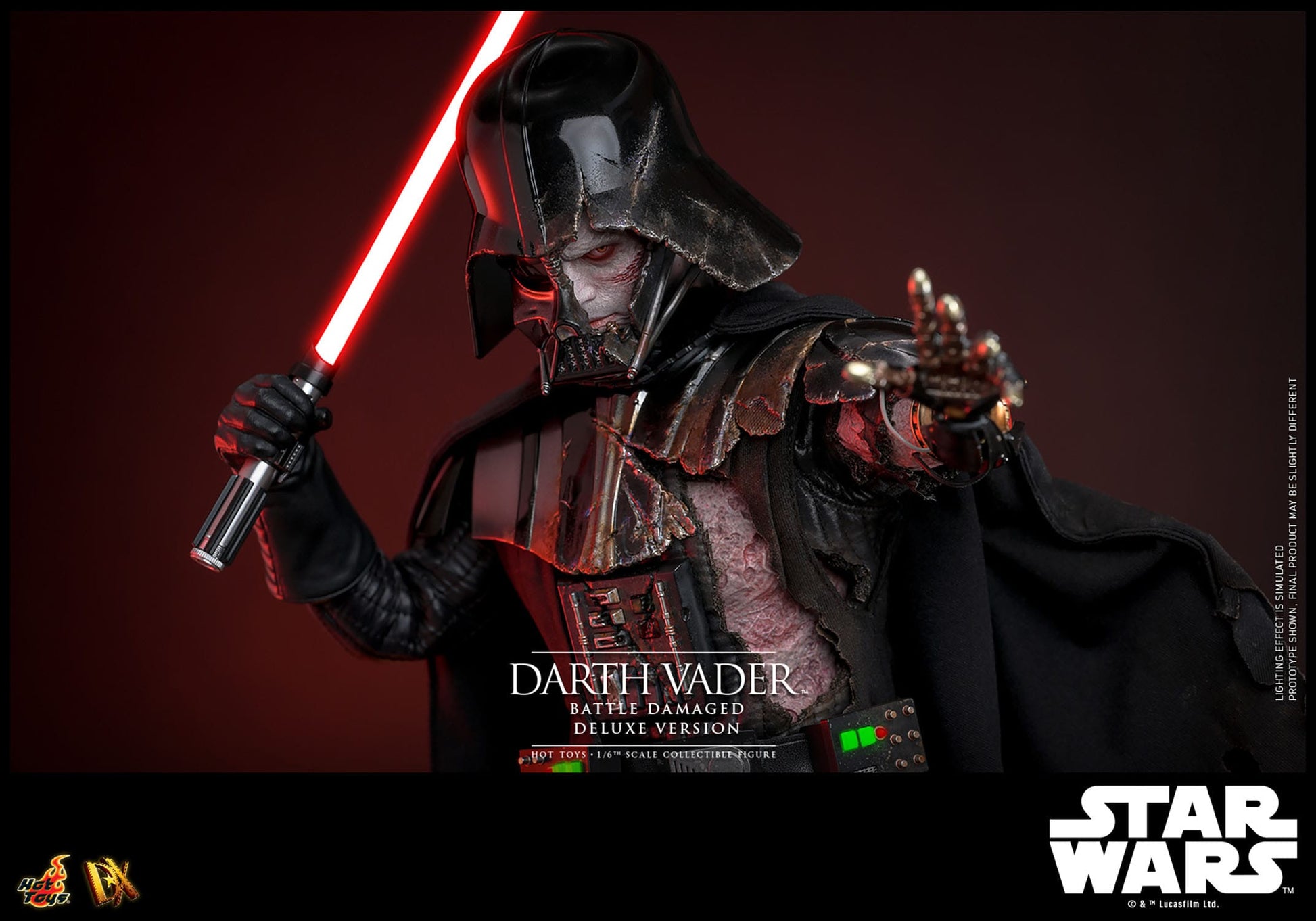 Star Wars DX45 Darth Vader (Battle Damaged) Deluxe 1/6th Scale Collectible Figure - Hot Toys Action Figures