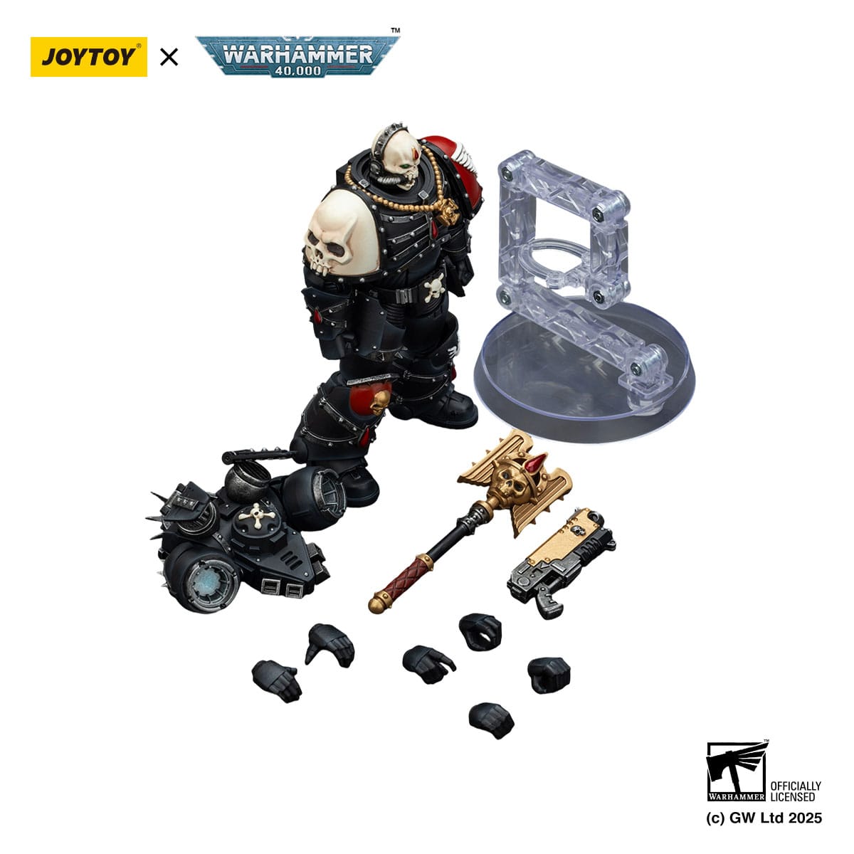 Warhammer 40,000: Blood Angels: Lemartes with Jump Pack Blood Crozius and Absolver Bolt Pistol: 1/18 Scale Action Figure