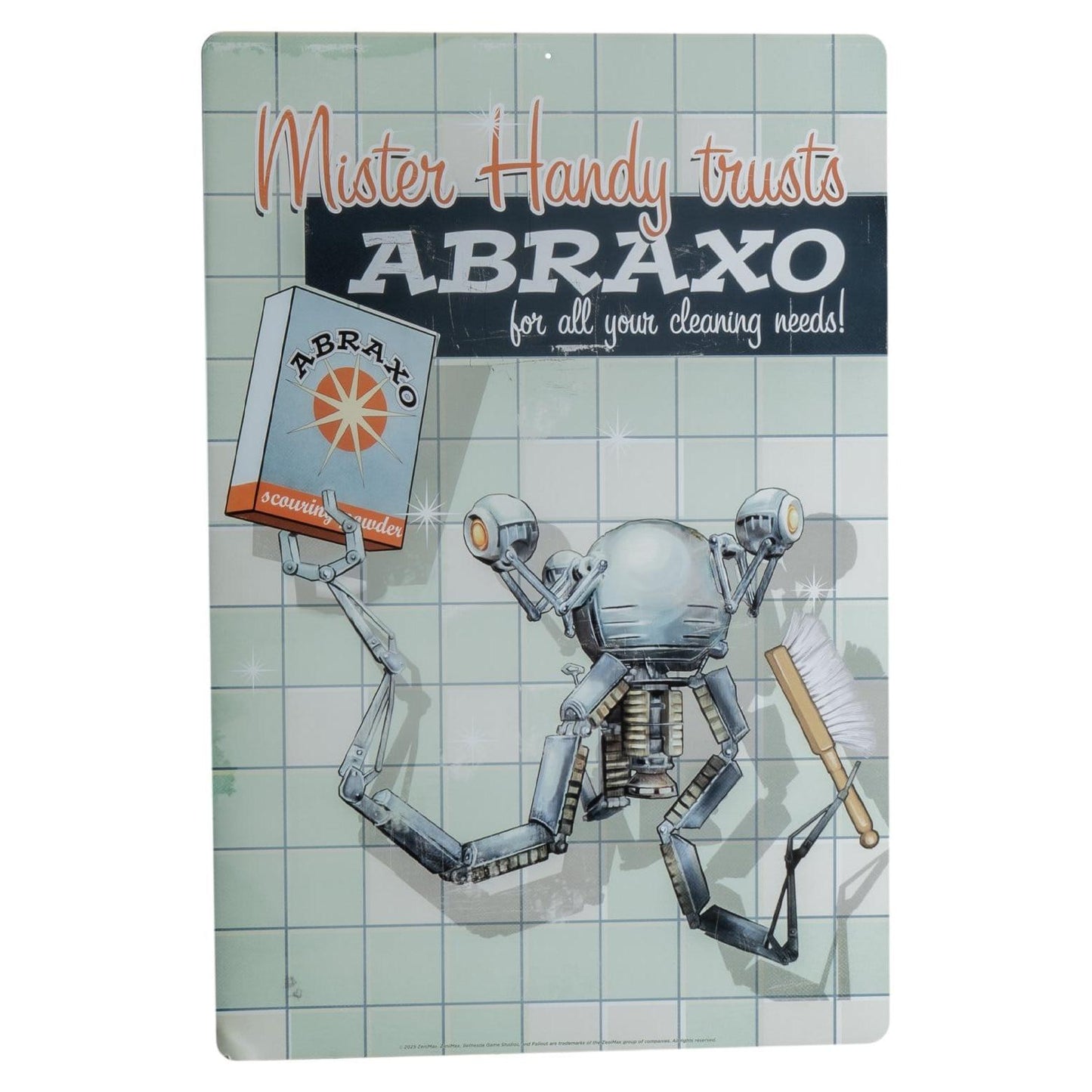 Fallout Metal Sign Mr. Handy - Trick Or Treat Studios Accessories & Memorabilia