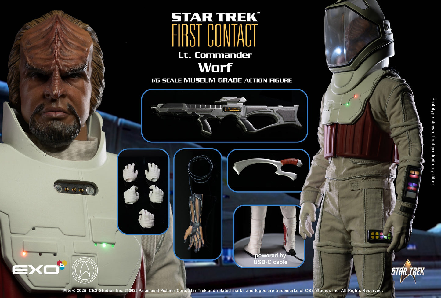 Star Trek: First Contact: Lt. Commander Worf in EVA Suit: 1/6 Scale Figure