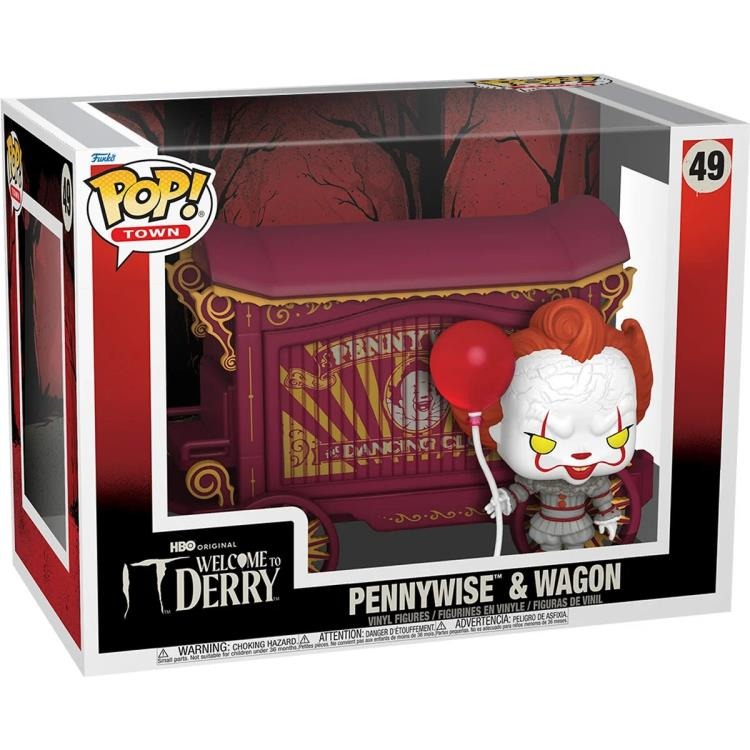 It-Welcome to Derry POP! Town Vinyl Figure Pennywise & Wagon