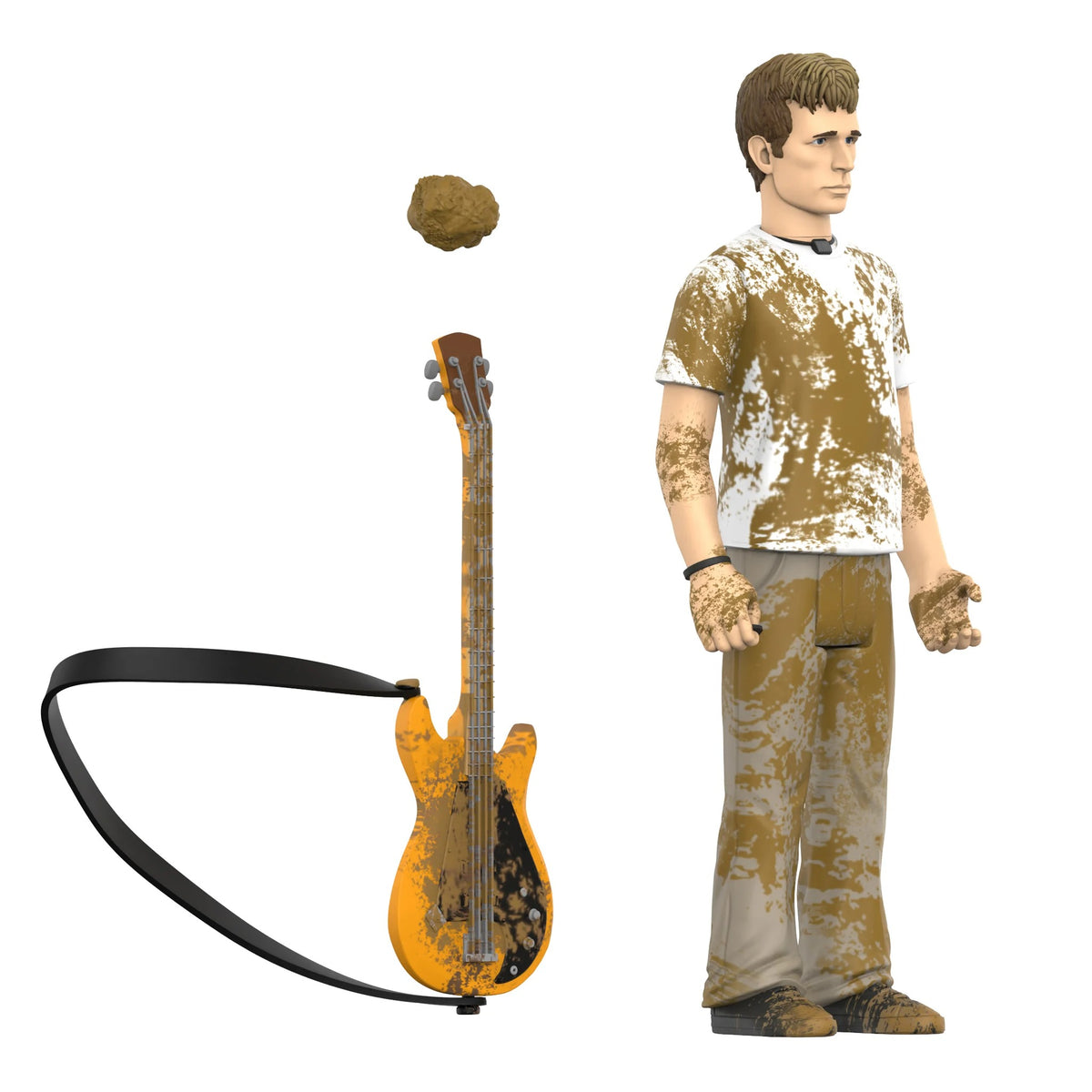 Green Day ReAction Action Figure Wave 01 Mike Dirnt (Mud Fight) - Super7 Action Figures