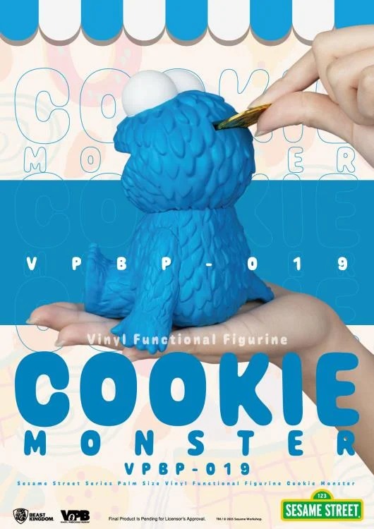 Sesame Street: Cookie Monster: Palm-Sized Vinyl Piggy Bank