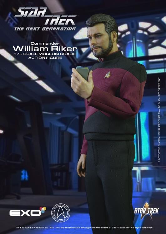 Star Trek: The Next Generation Commander William T. Riker (Essentials Ver.) 1/6 Scale Action Figure - EXO-6 Action Figures