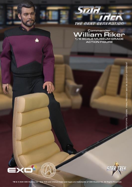 Star Trek: The Next Generation Commander William T. Riker (Standard Ver.) 1/6 Scale Action Figure - EXO-6 Action Figures