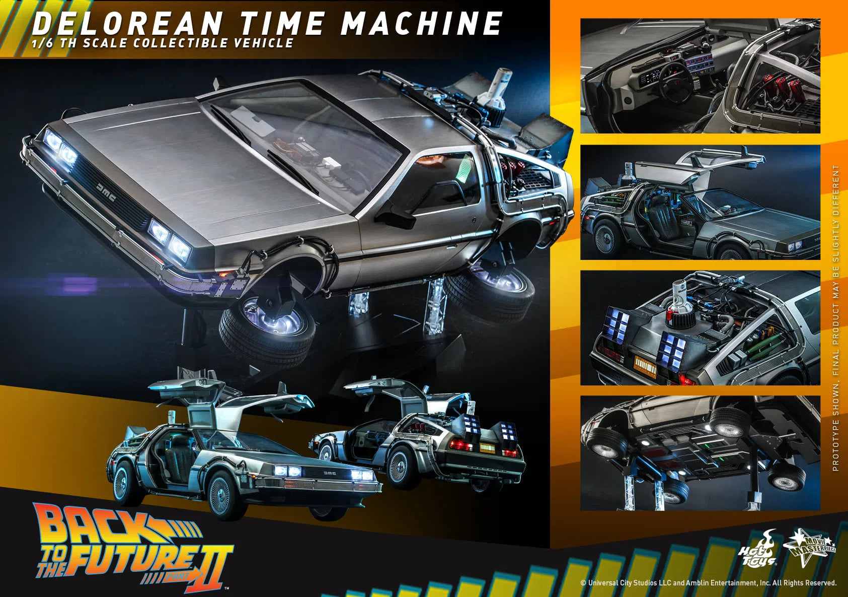 Delorean Time Machine: Back To The Future II: MMS636 Accessory: Hot Toys