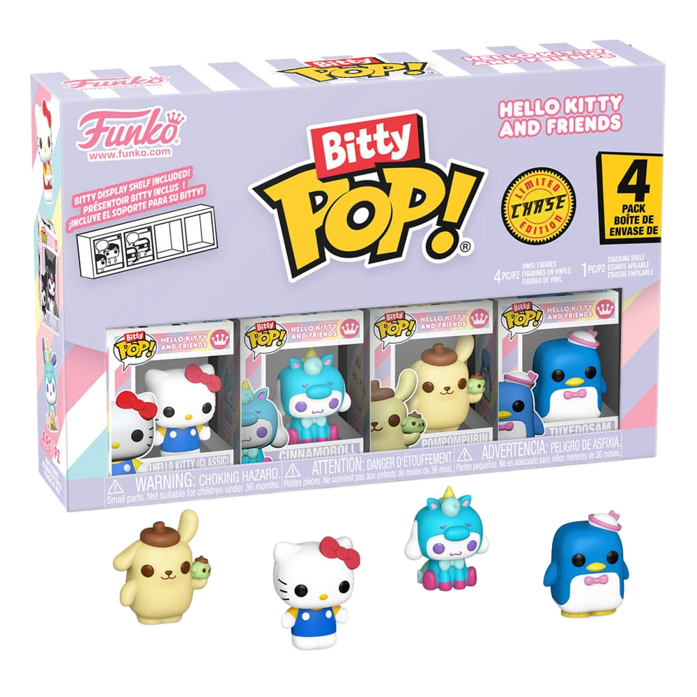 Hello Kitty and Friends Bitty POP! Vinyl Figure 4-Pack Series 1 2 cm - Funko Mini Figures, Pop! Figures