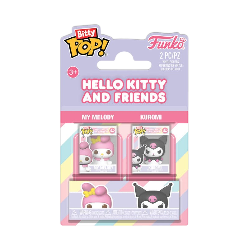 Hello Kitty Bitty POP! Vinyl Figures 2-Pack My Melody&Kuromi 2 cm - Funko Mini Figures
