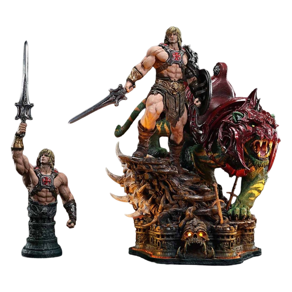 Masters of the Universe Real Elite Masterline Series Statue 1/4 He-Man & Battle Cat Ultimate Version 86 cm - Prime 1 Studio Statues