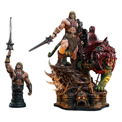 Masters of the Universe Real Elite Masterline Series Statue 1/4 He-Man & Battle Cat Ultimate Version 86 cm - Prime 1 Studio Statues