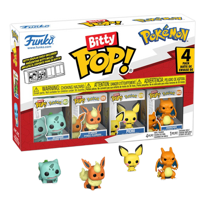 Pokémon Bitty POP! Vinyl Figure 4-Pack Series 3 2 cm - Funko Mini Figures, Pop! Figures