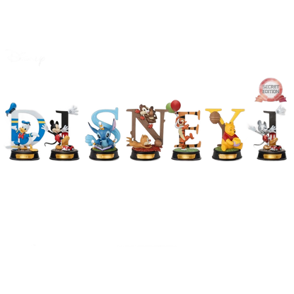 Disney Mini Diorama Stage Statues 6-pack Alphabet Art - Beast Kingdom Toys Mini Figures