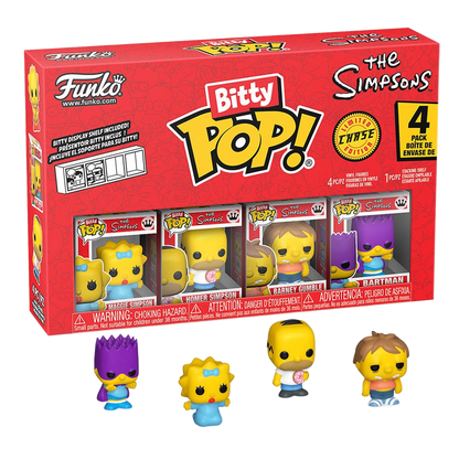 The Simpsons Bitty POP! Vinyl Figure 4-Pack Series 3 2 cm - Funko Mini Figures, Pop! Figures
