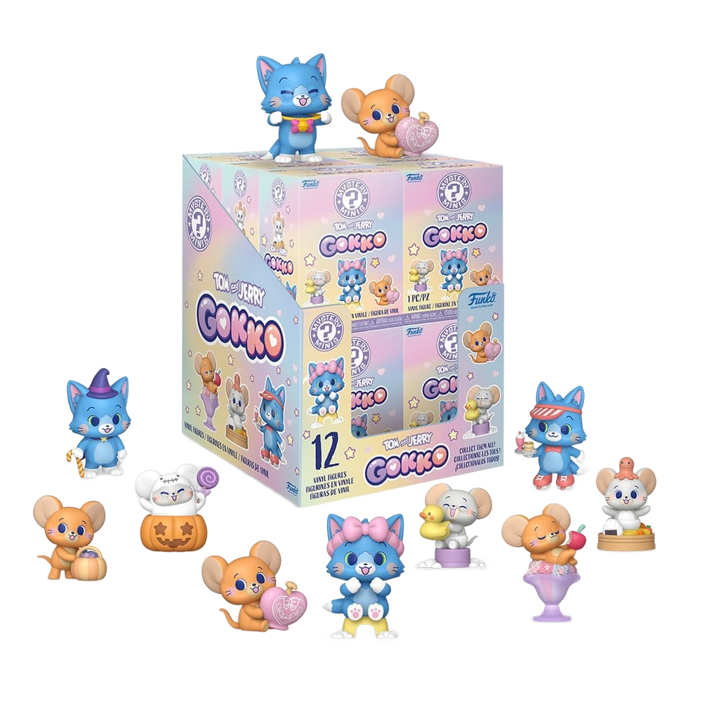 Tom & Jerry Gokko Mystery Mini Figures 5 cm Display Box Qty 12 - Funko Blind Boxes, Mini Figures & Capsule Toys