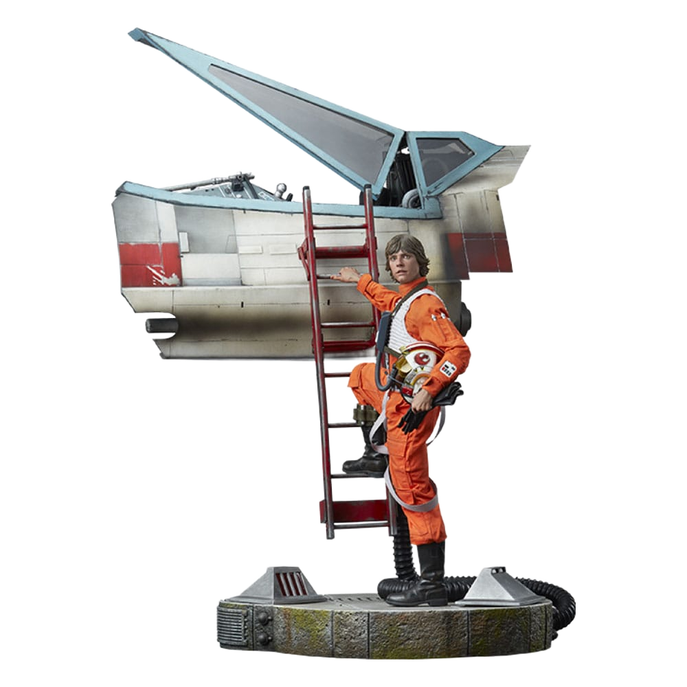 Star Wars Premium Format Statue Luke Skywalker & X-Wing: Red Five, Standing By 76 cm - Sideshow Collectibles Statues