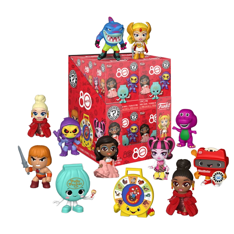 Mattel Retro Toys Mystery Minis Vinyl Mini Figures 6 cm Display (12) - Funko Blind Boxes, Mini Figures & Capsule Toys