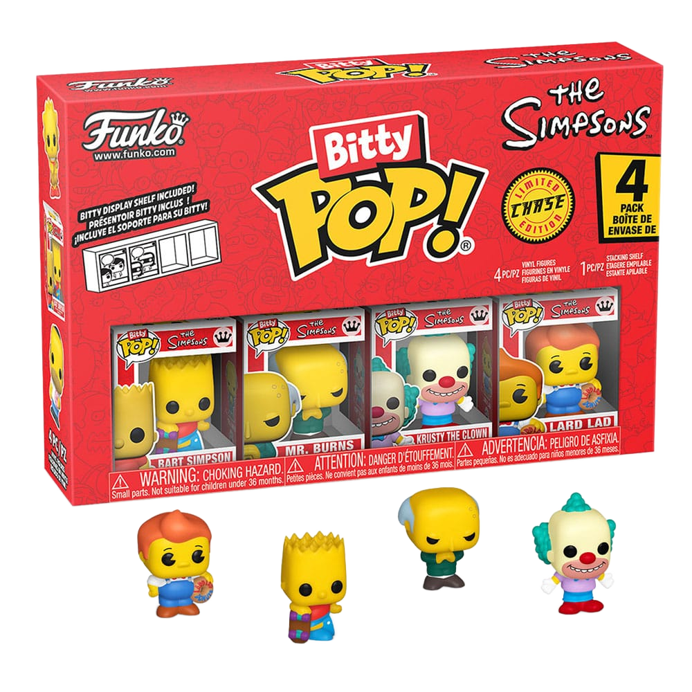 The Simpsons Bitty POP! Vinyl Figure 4-Pack Series 1 2 cm - Funko Mini Figures, Pop! Figures