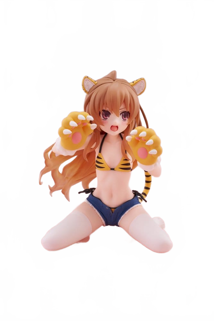 Toradora! Desktop Cute PVC Figure Taiga Aisaka (Tiger Costume Swimwear Ver.) 13 cm - Taito Prize Statues